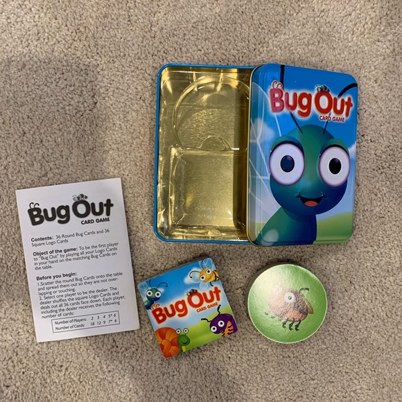 Bug Out! Cool matching card game. 4+ years. 2-6 players. Excellent condition! - Picture 2 of 3